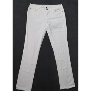 Yom Yom Womens Off White Straight Leg Denim Jeans Size 31x30